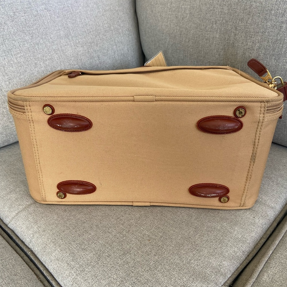 Bric's Tan Canvas Carry on Train Satchel - Picture 6 of 8